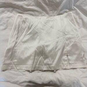 Abercrombie White Mini Skirt with shorts liner